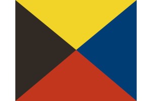 Bandera maritima alfabetica Z-ZULU de alta calidad 123