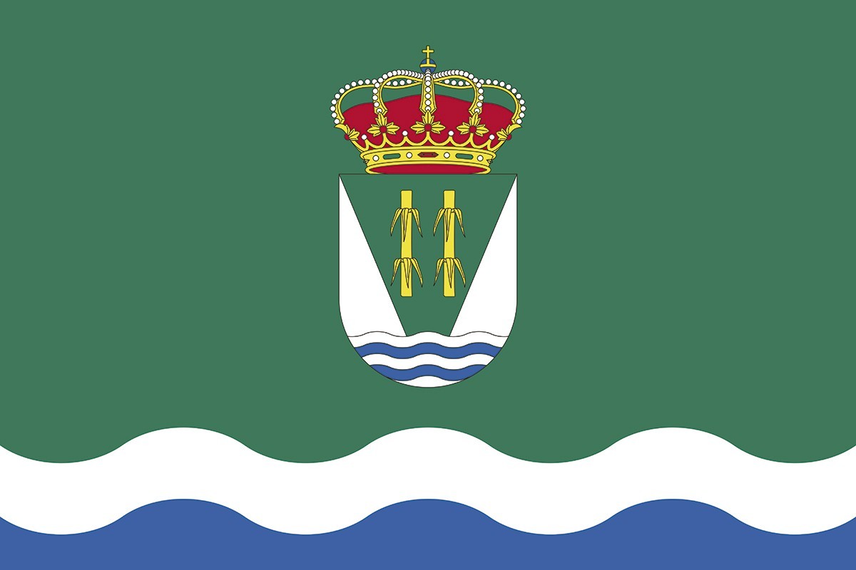 Bandera de mesa de Valdecañas de Tajo