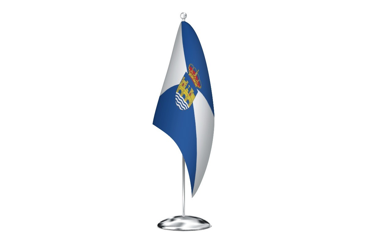 Bandera de despacho de Pontevedra de alta calidad