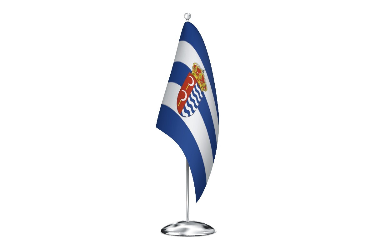 Bandera de despacho de Rozas de Valdearroyo de alta calidad