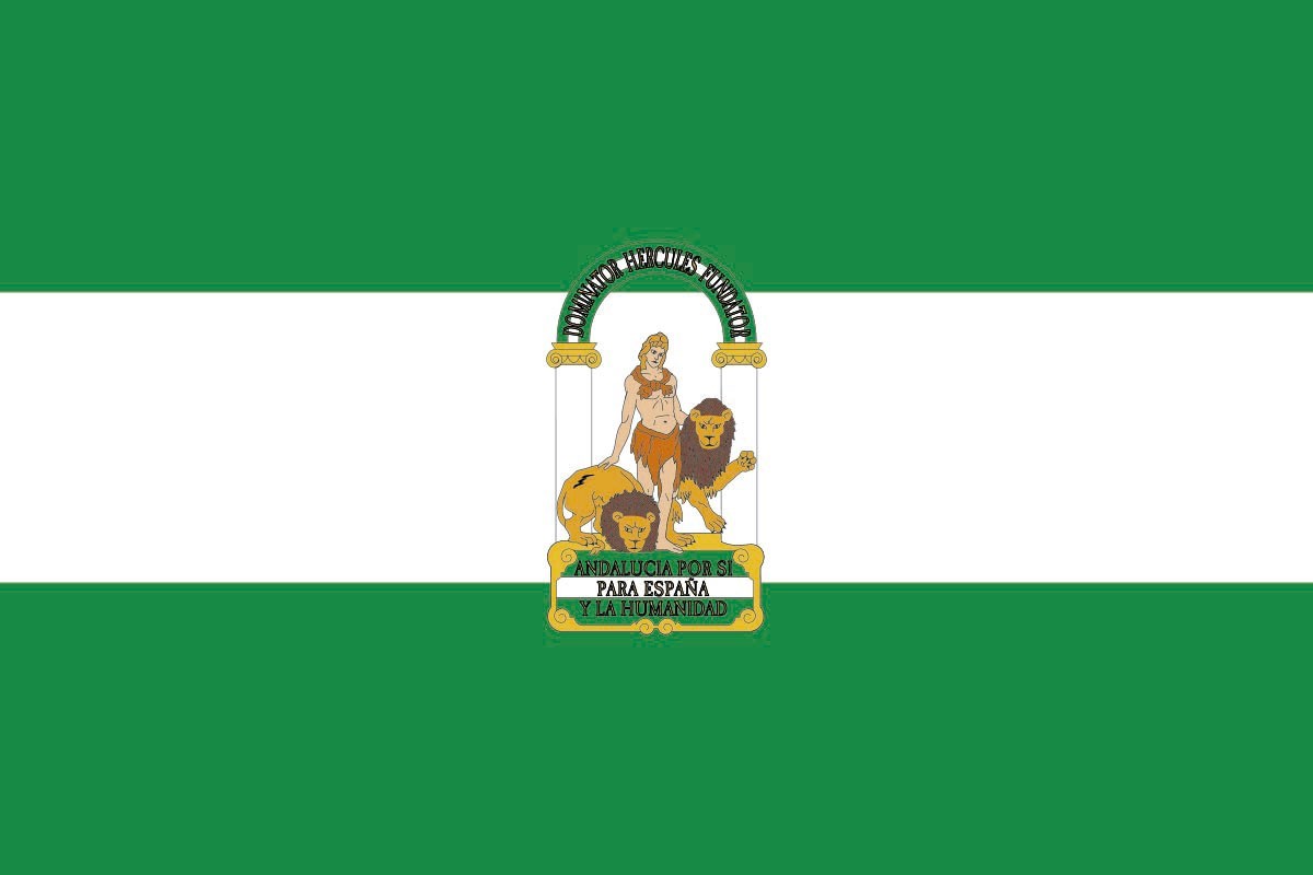Bandera de Andalucía de alta calidad para exterior Bandera de Andalucía de alta calidad para exterior