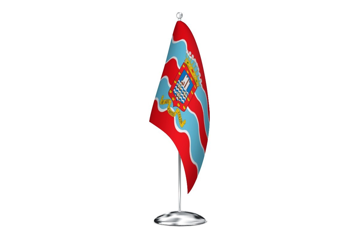 Bandera de despacho de San Sebastián de la Gomera de alta calidad