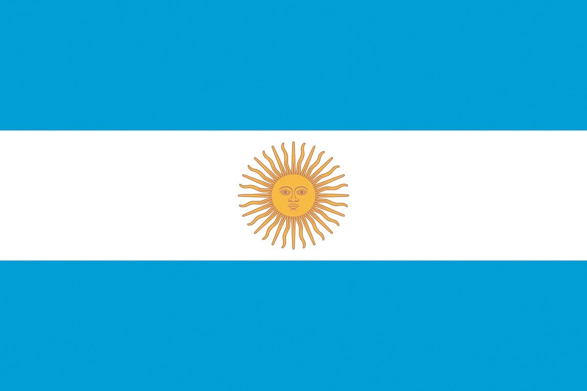 Bandera de despacho de Argentina con escudo de alta calidad Bandera de despacho de Argentina con escudo de alta calidad