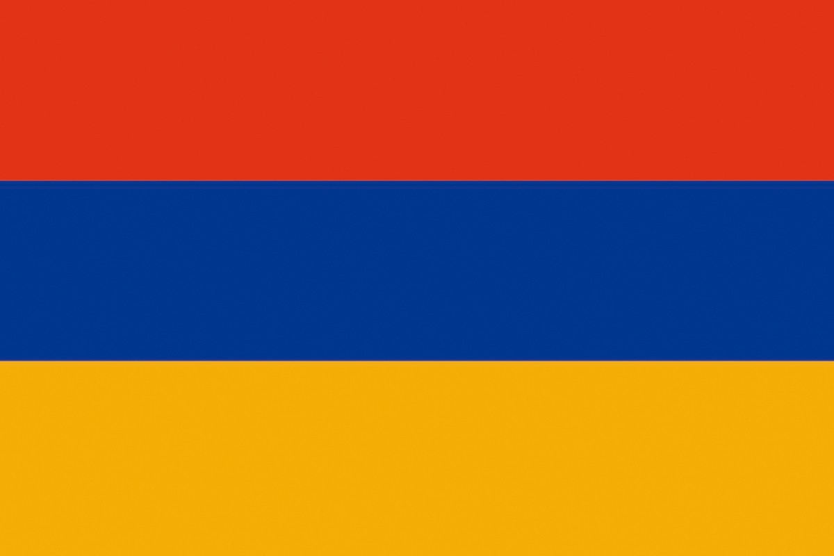 Bandera de despacho de Armenia sin escudo de alta calidad