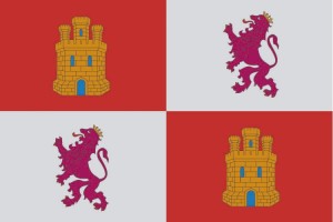Bandera de despacho de Castilla y León de alta calidad Bandera de despacho de Castilla y León de alta calidad