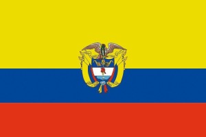 Bandera de despacho de Colombia con escudo de alta calidad