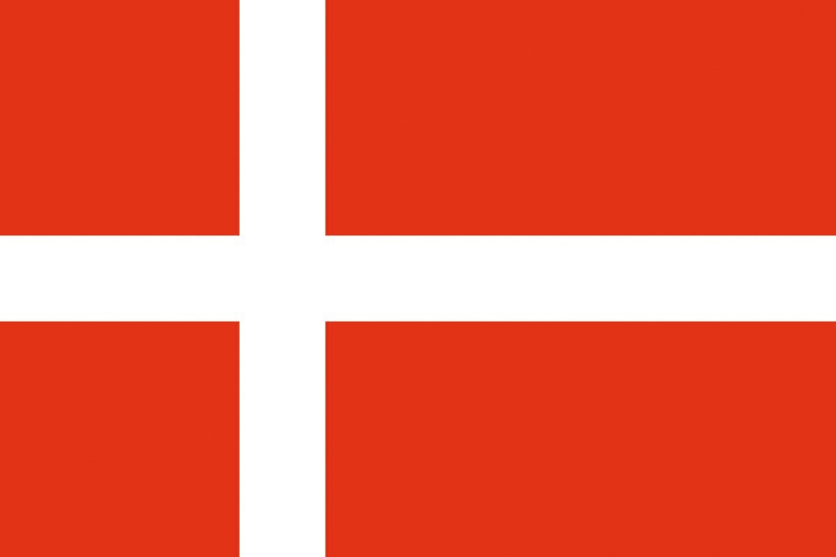 Bandera de despacho de Dinamarca de alta calidad