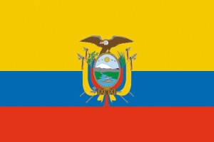 Bandera de despacho de Ecuador con escudo de alta calidad