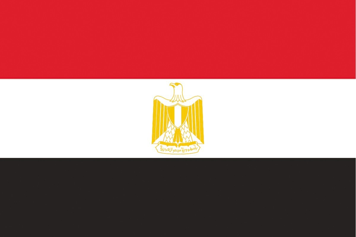 Bandera de despacho de Egipto con escudo de alta calidad Bandera de despacho de Egipto con escudo de alta calidad