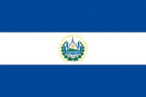Bandera de despacho de El Salvador con escudo de alta calidad