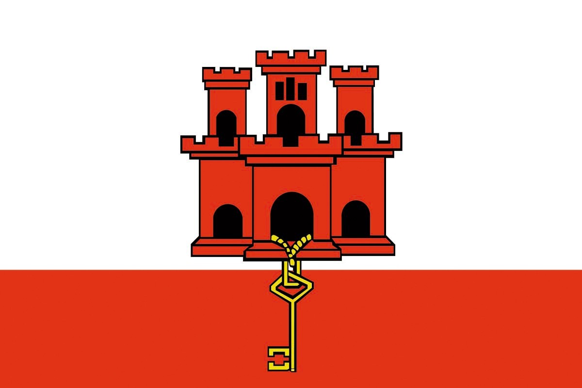 Bandera de despacho de Gibraltar de alta calidad Bandera de despacho de Gibraltar de alta calidad