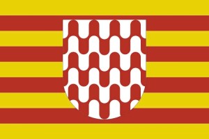 Bandera de despacho de Girona de alta calidad