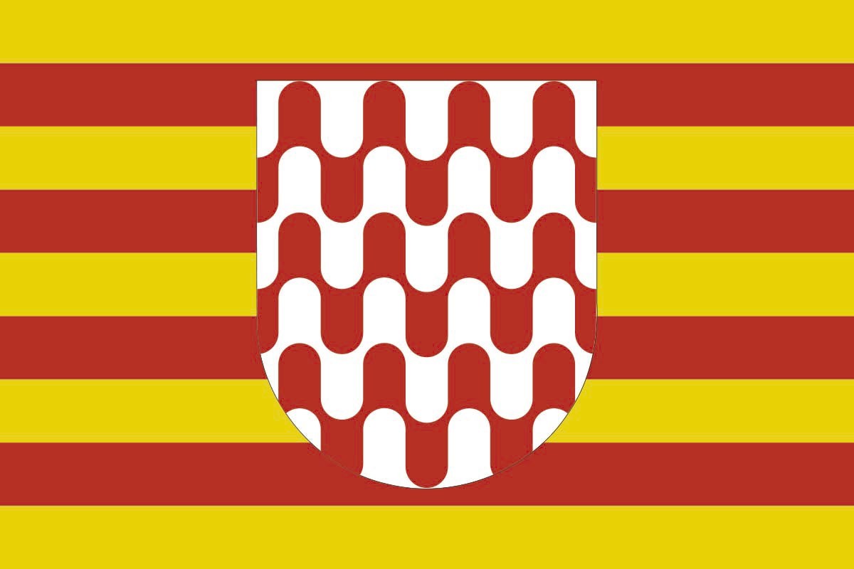 Bandera de despacho de Girona de alta calidad