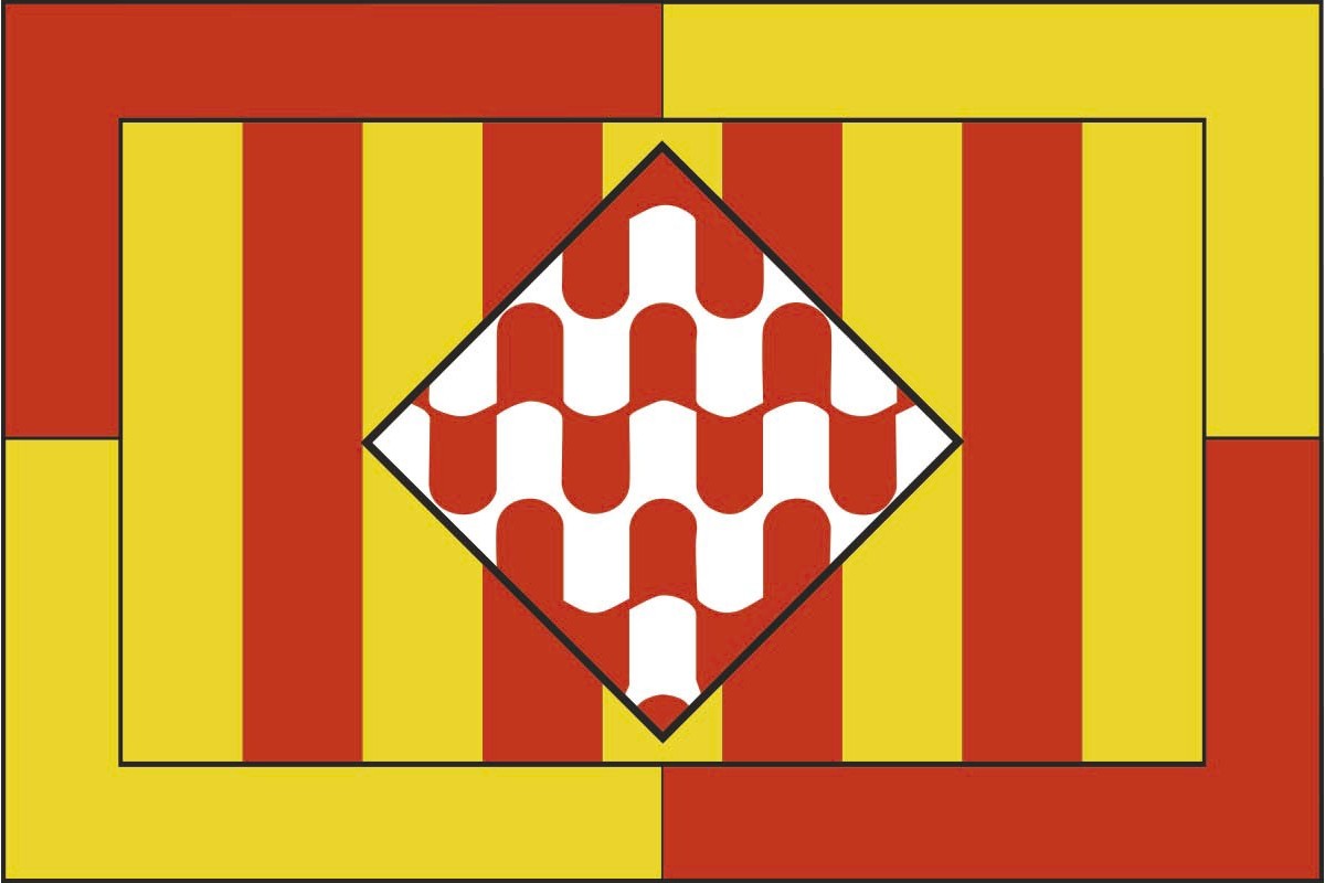 Bandera de despacho de Girona provincia de alta calidad