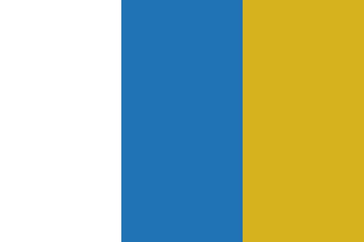 Bandera de Canarias sin escudo de alta calidad para exterior Bandera de Canarias sin escudo de alta calidad para exterior