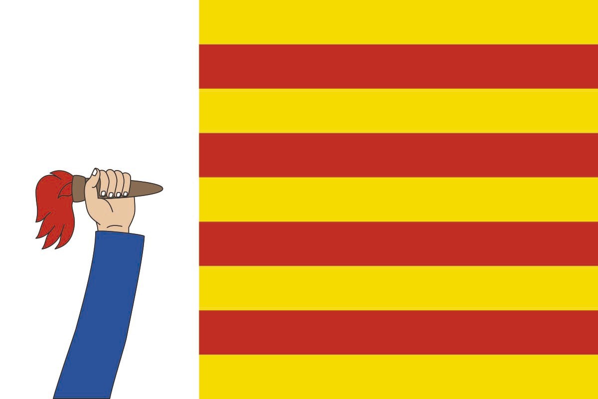 Bandera de Llucmajor de alta calidad para exterior Bandera de Llucmajor de alta calidad para exterior