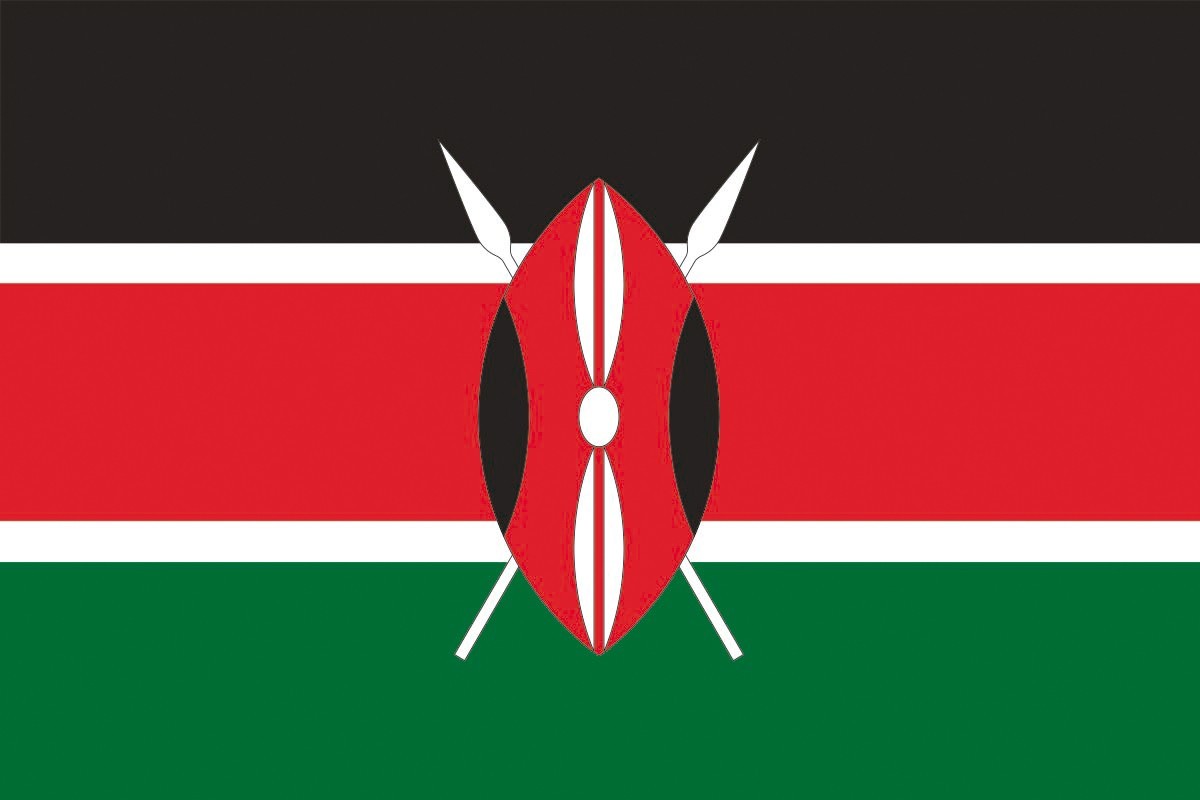 Bandera de despacho de Kenia de alta calidad