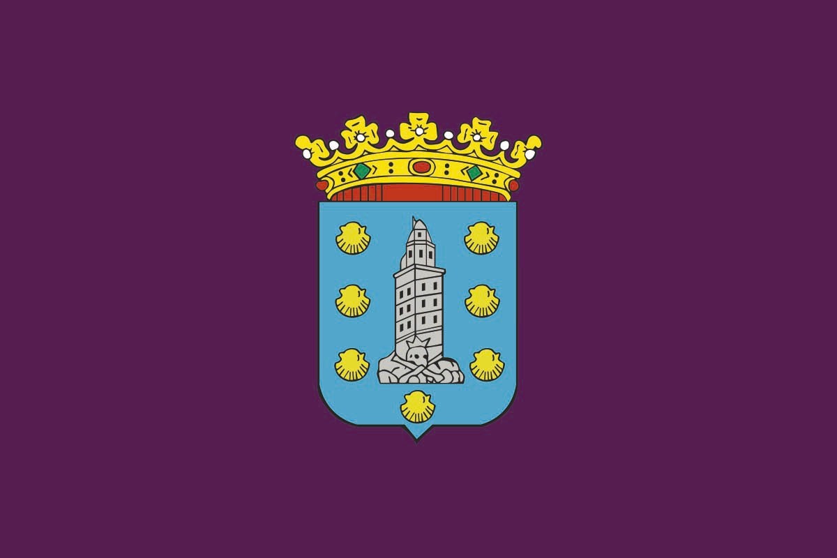 Bandera de despacho de La Coruña diputación de alta calidad