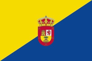 Bandera de despacho de La Palma de Gran Canaria de alta calidad Bandera de despacho de La Palma de Gran Canaria de alta calidad