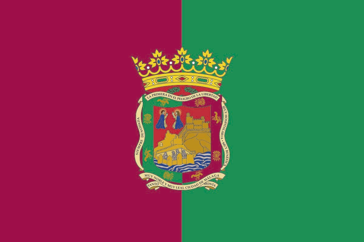 Bandera de despacho de Málaga de alta calidad