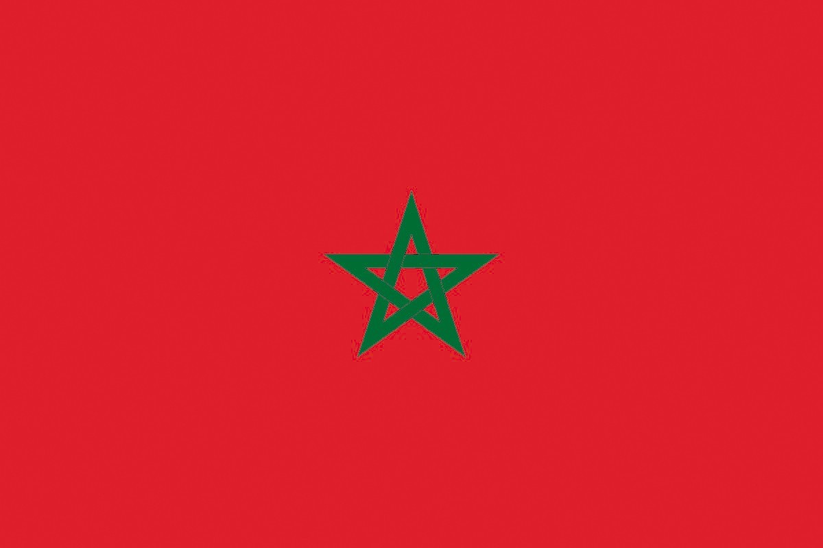 Bandera de despacho de Marruecos de alta calidad