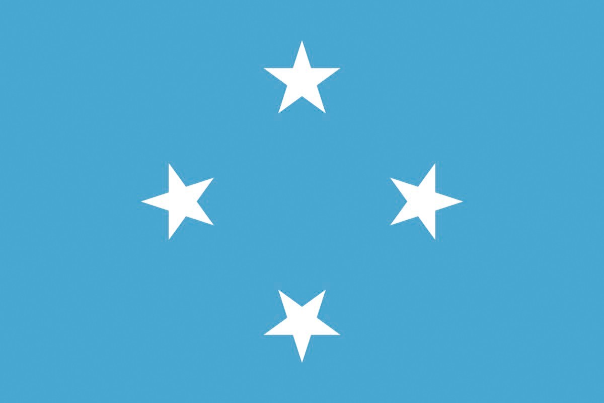 Bandera de despacho de Micronesia de alta calidad