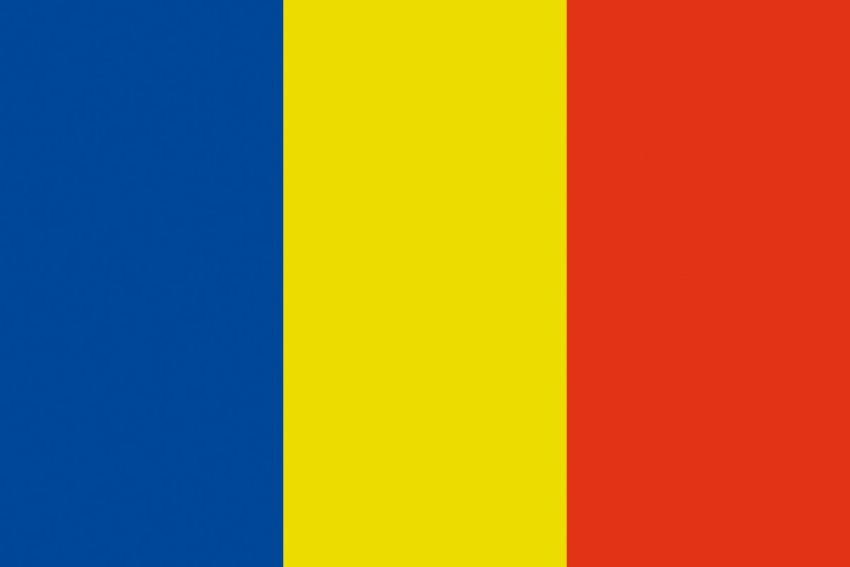 Bandera de despacho de Rumania de alta calidad