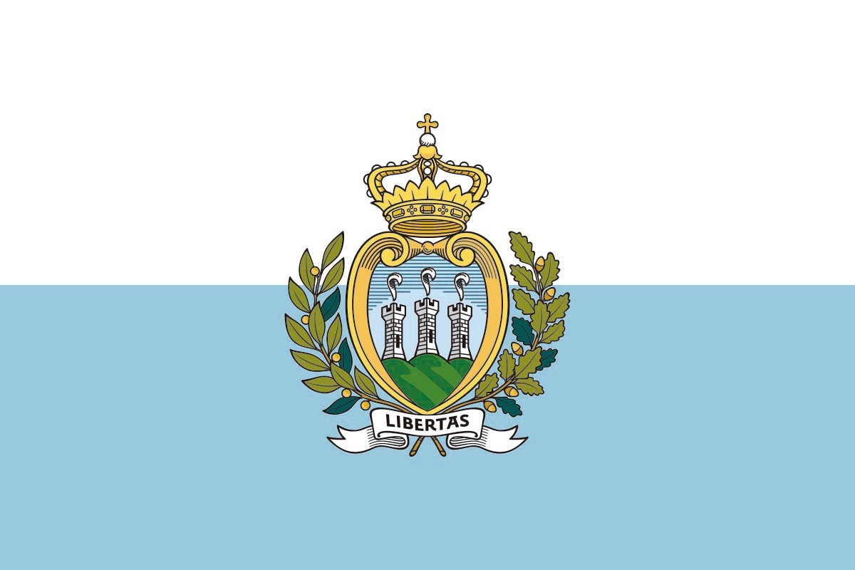Bandera de despacho de San Marino de alta calidad