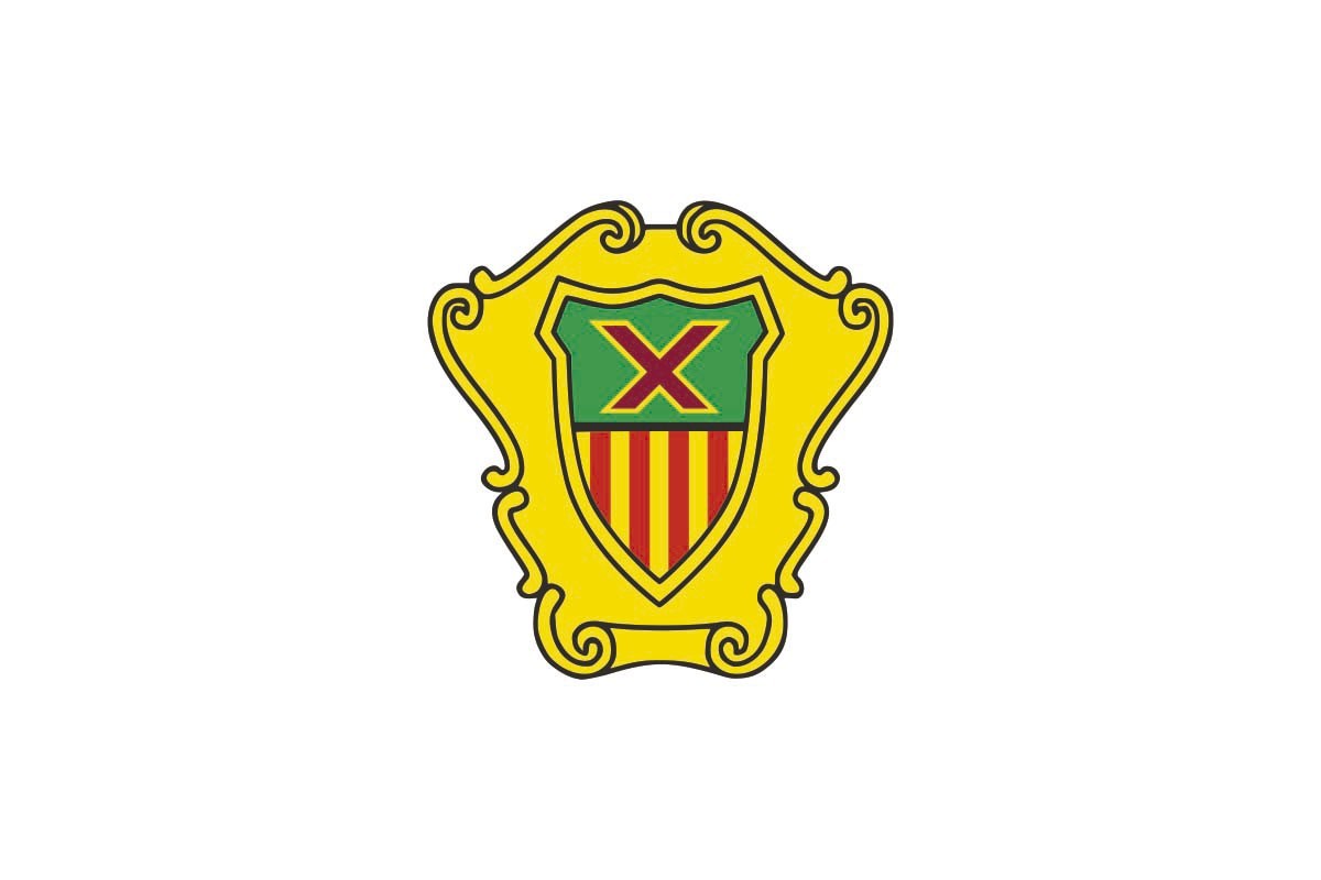 Bandera de Santa Eulalia del Río de alta calidad para exterior Bandera de Santa Eulalia del Río de alta calidad para exterior