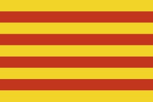 Bandera de Cataluña sin escudo de alta calidad para exterior 123