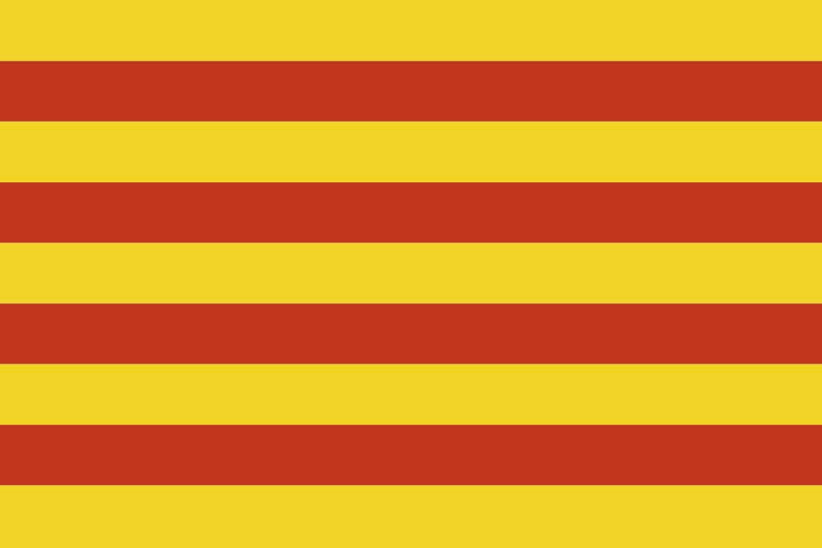 Bandera de Cataluña sin escudo de alta calidad para exterior