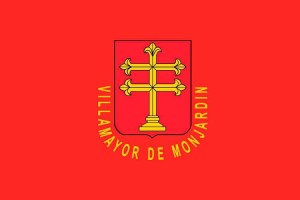 Bandera de despacho de Villamayor de Monjardín de alta calidad