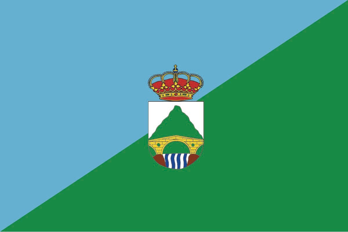 Bandera de Puente Viesgo de alta calidad para exterior Bandera de Puente Viesgo de alta calidad para exterior