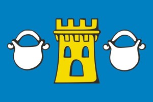 Bandera de despacho de Antas de Ulla de alta calidad