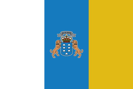 BANDERA CANARIAS CON ESCUDO