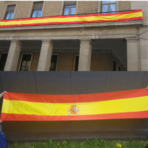 Bandera de España para balcón a medida del balcón-BPH