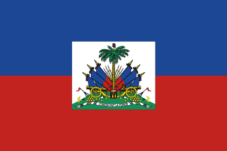 BANDERA HAITI CON ESCUDO