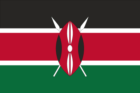 BANDERA KENIA CON ESCUDO