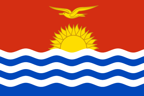 BANDERA KIRIBATI CON ESCUDO