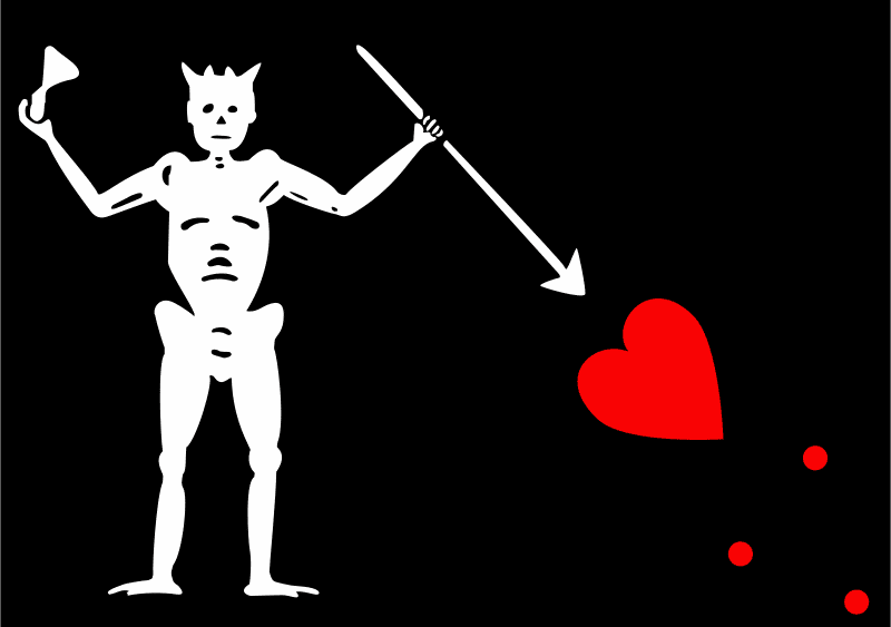 bandera pirata Edward Teach Barbanegra